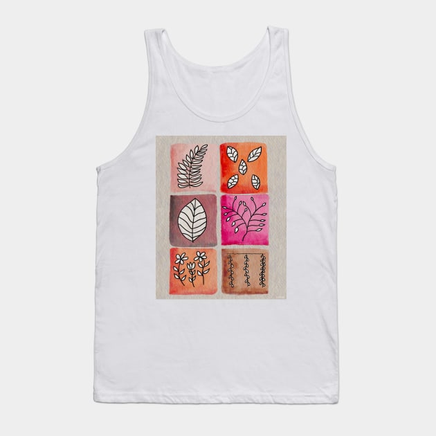 Meditative Plant Doodles Tank Top by ngiammarco